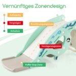 Vaikiškas 4-in-1 žaidimų komplektas su krepšinio lenta ir žiedu (Žalia)