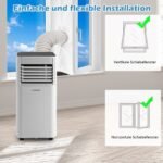 Nešiojamas oro kondicionieriaus aušintuvas 7000 BTU (Balta)