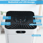 Nešiojamas oro kondicionierius 9000 BTU su 4 režimais (Juoda ir balta)