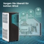 Nešiojamas oro kondicionierius su „Wi-Fi“ ir miego režimu (Balta)