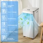 Nešiojamas oro kondicionierius aušintuvas drėkintuvas 7000 BTU (Balta)