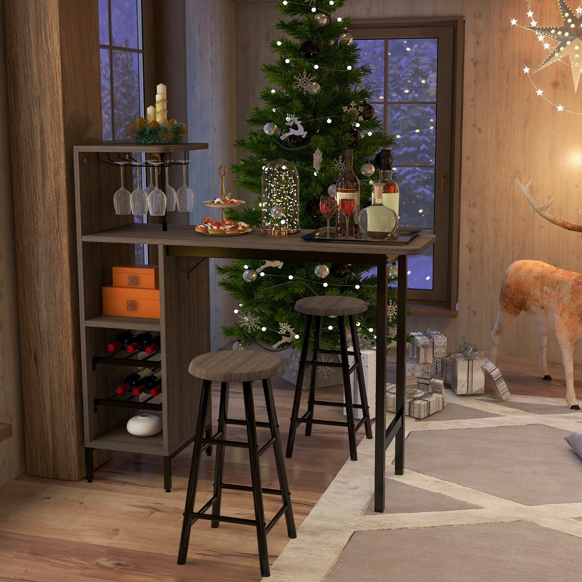 kneipenset-_bartisch-set_mit_2_hockern-jv10669bn-1_7_ Baro tipo valgomojo komplektas su dviem kėdutėmis (Ruskėnai ruda)