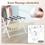 Sulankstomas dviejų lygių bagažo stovas (Balta)