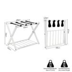 Sulankstomas bagažinės stovas su dviem lentynomis (Balta)