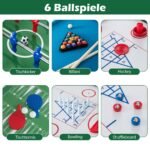 Daugiafunkcis žaidimų stalas: futbolas ledo ritulys biliardas (Spalvotas)