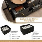 Talpinimo spintelė su penkiais stalčiais (Juoda)