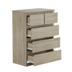 Kompaktiška penkių stalčių komoda (Ruda)