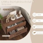 Spintelė su dviem stalčiais tvirta drožlių plokštės konstrukcija (Riešuto)