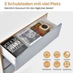 3 stalčių pilka komoda su aukštomis kojelėmis (Pilka)
