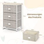 Spintelė su trimis stalčiais ir metaliniu rėmu (Pilka)