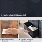 Tvirtas 6 stalčių komodos organizatorius su metaliniu rėmu (Ruda)