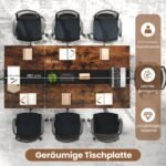 Konferencinis stalas 180x90 cm 8-10 žmonėms (Ruda)