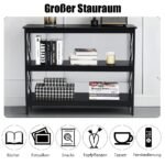 Konsolinis staliukas su lentyna 100x33x80 cm (Juoda)