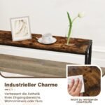 Konsolinis staliukas su metaliniu rėmu 120 cm (Rustic rudos)