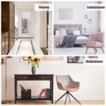 Konsolinis staliukas su stalčiais ir atviru skyriumi (Ruda)