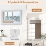 Sieninis veidrodis mediniu rėmu (Balta)