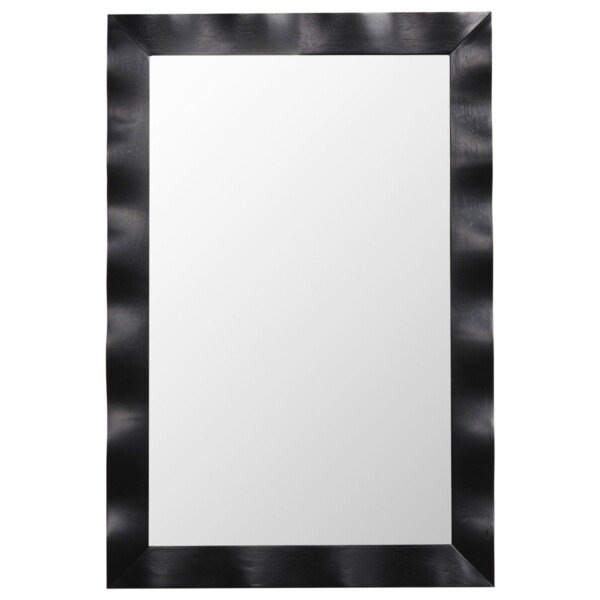 Sieninis veidrodis su mediniu rėmu (Juoda)