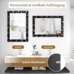 Sieninis veidrodis su mediniu rėmu (Juoda)