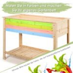Aukštasis medinis gėlynas su lentyna 120x55x90 cm (Natūrali)