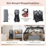 Sulenkiama vaikų žaidimų tvorelė 138x138 cm (Tamsiai pilka)