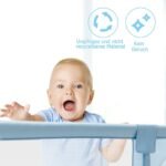 Vaikų žaidimų aptvaras 190 x 150 cm su durimis (Mėlyna)