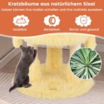 Katės namelis su dviem būdelėmis ir draskykle (Geltona)