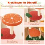 Katės namelis su sūpynėmis ir vaisių motyvais (Spalvotas)