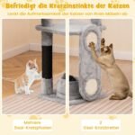 Daugiaaukštė kačių draskyklė su hamaku ir platformomis (Pilka)