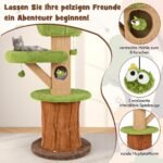 Žaidimų ir poilsio namelis katėms 148 cm (Žalia)