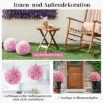 Dirbtinė buksmedžio rutulinė dekoracija 28 cm rožinė (Rožinė)