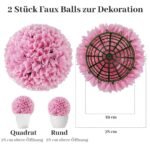 Dirbtinė buksmedžio rutulinė dekoracija 28 cm rožinė (Rožinė)