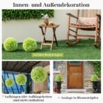 Dirbtinio buksmedžio rutulys UV atsparus 28 cm (Žalia)