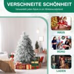 Kalėdinė eglutė su LED žibintais 150 cm (Žalia ir balta)