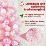 Mini dirbtinė eglutė su sniegu ir cemento pagrindu 90 cm (Rožinė)