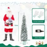 Kalėdinė eglutė su LED lemputėmis 150 cm (Žalia ir balta)