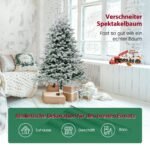 Kalėdinė eglutė su sniego efektu ir LED apšvietimu 135 cm (Žalia ir balta)