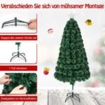 Dirbtinė Kalėdinė eglutė su LED ir šviesolaidžiais 150 cm (Žalia)