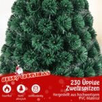 Dirbtinė Kalėdinė Eglutė 180 cm su Šviesolaidžiais ir 8 Apšvietimo Režimais (Žalia)