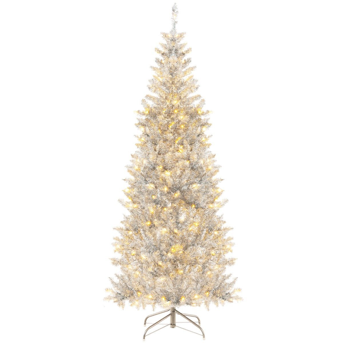 kunstbaum-cm24546de_8_ 180 cm aukščio dirbtinis kalėdinis medis su LED lemputėmis (Sidabrinė)