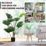 120 cm dirbtinė palmė su 8 lapais (Žalia)