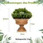 Dirbtinės mini pušaitės su puodeliais (4 vnt) (Žalia)