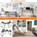 L formos kampinis rašomasis stalas su didele erdve (Juoda)