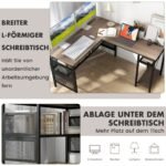 L formos kampinis rašomasis stalas su lentynomis (Pilka)