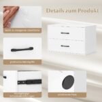 Stalčių komoda su tvirta konstrukcija (Balta)