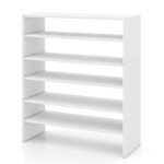 78 cm ilgio šešių pakopų batų lentyna (Balta)