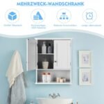 Sieninė spintelė su 2 durelėmis 60 x 20 x 70 5 cm (Balta)