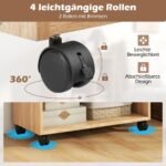 Mobilioji biuro spintelė su stalčiumi ir reguliuojamomis lentynomis (Natūrali)