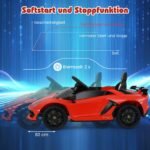 Elektrinis vaikiškas automobilis su nuotolinio valdymo pultu (Raudona)
