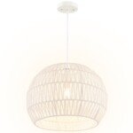 Pakabinamas šviestuvas su 44 cm popieriniu gaubtu (Smėlio)