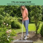Aliumininis sodo grėblys su 91 cm pločio galva (Sidabrinė)
